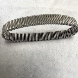 Sterling silver stretch mesh bracelet - fits comfortably to 7.5” wrist